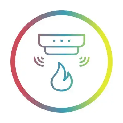 Icono detección de incendio