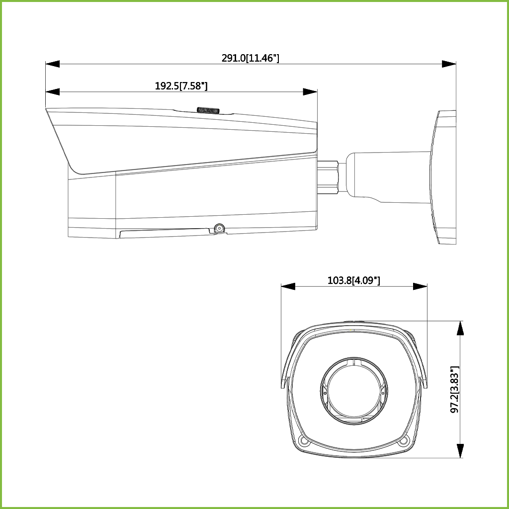 Cámara Térmica IP CVI ANALOGICA 400*300 35mm IP67 12V PoE AUDIO E/S