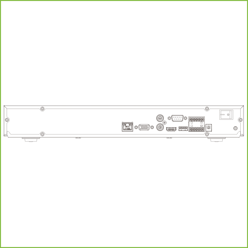 NVR 32ch 320Mbps 4K H265 HDMI 2HDD E/S