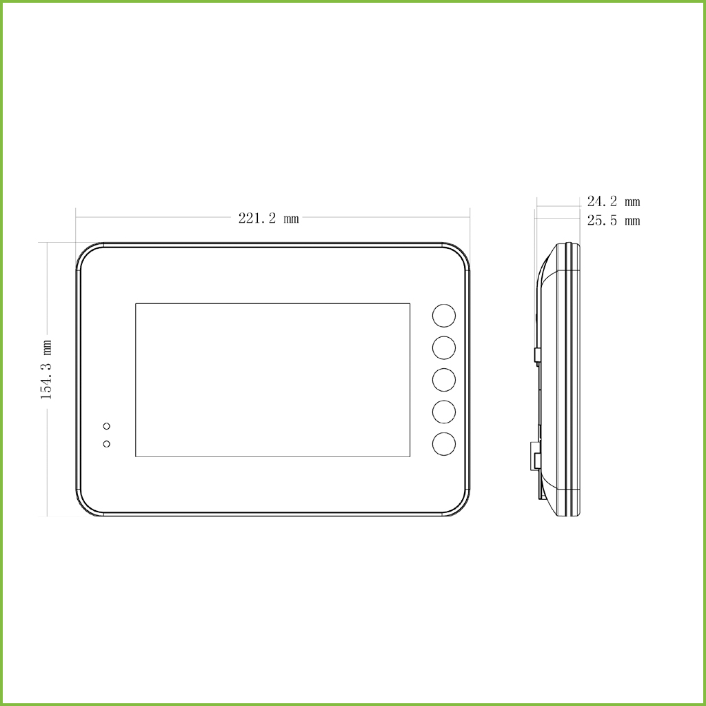 Monitor Interior 7&quot; de Superficie para Videoportero IP PoE SD4GB 8E Alarma Blanco