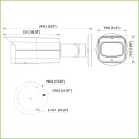 Tubular IP H265 AI 4M DN WDR140dB Starlight+ LED20m 2.8mm IP67 IK10 PoE SD AUDIO E/S