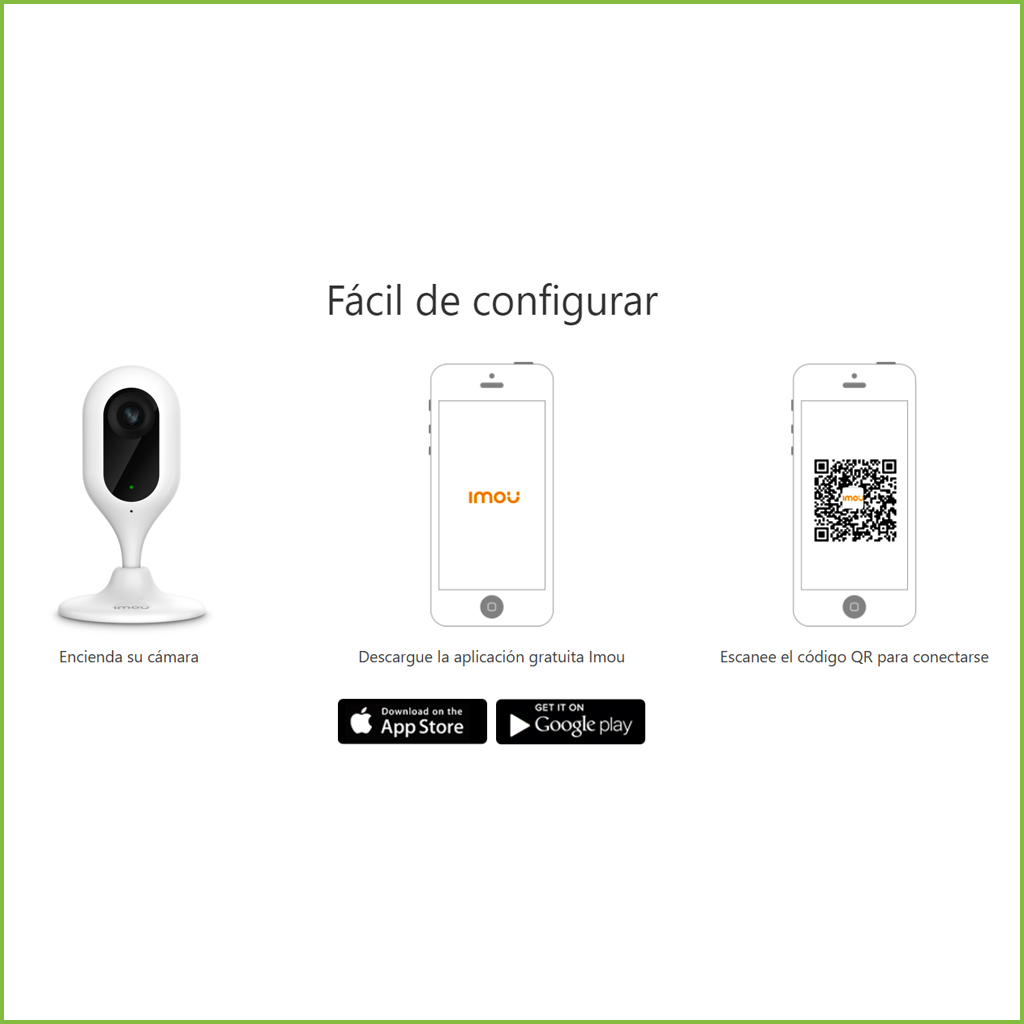 Cubo IP IMOU CUE 720P IR10m 2.8mm WiFi Audio SD 5V MIC