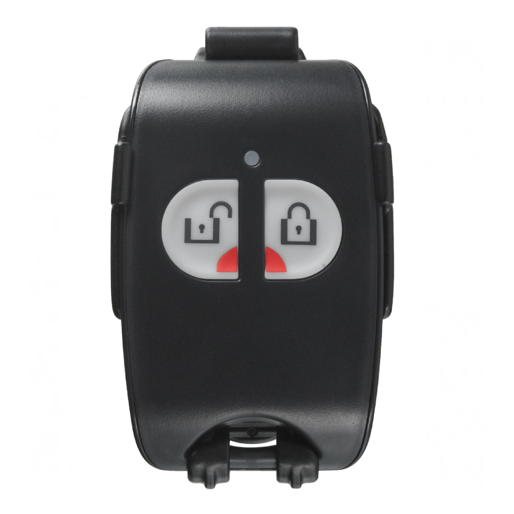 Llavero Emisor. 2 botones. Incluye clip cinturón, llavero y correa. Pila CR2032 incluida. Grado 2.