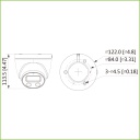 Domo IP H265 AI 5M DN SMART WDR Starlight IR50m + LED LUZ BLANCA 2.8mm IP67 PoE SD AUDIO MIC E/S
