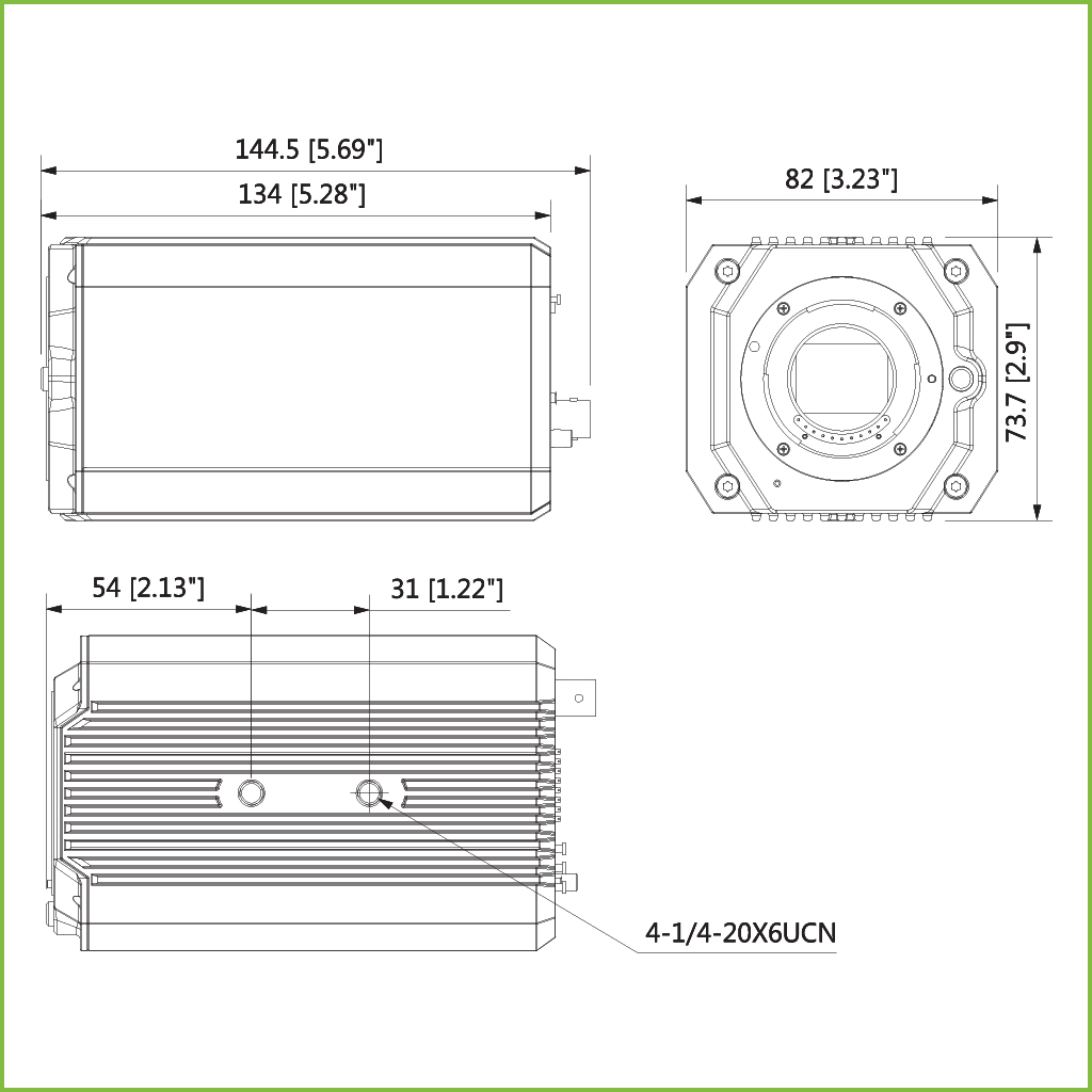 Box HDCVI 4K DN ICR WDR Starlight M43 Audio Alarma Dual MIC (sin óptica)