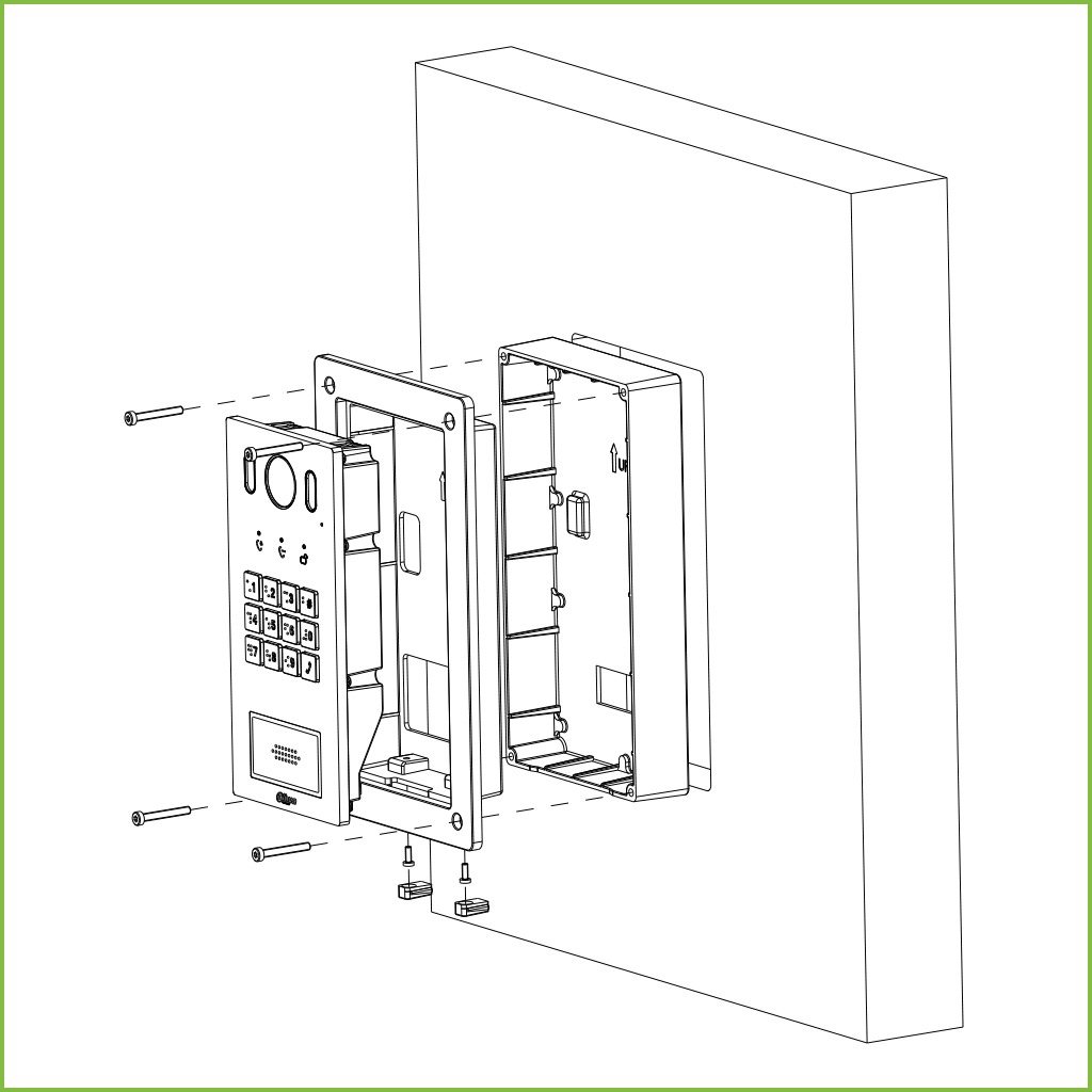 Caja de montaje para insertar para VTO3221E-P / VTO6221E-P