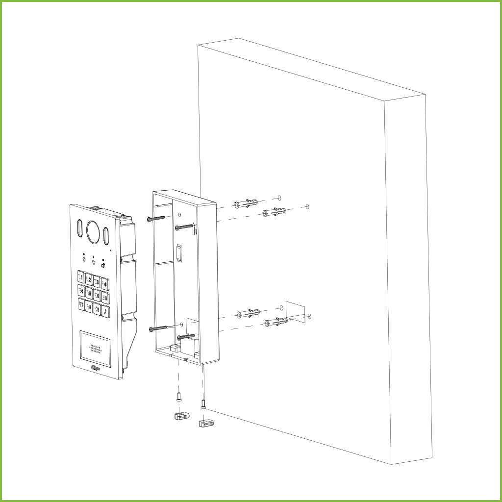 Caja de montaje en superficie para VTO3221E-P / VTO6221E-P