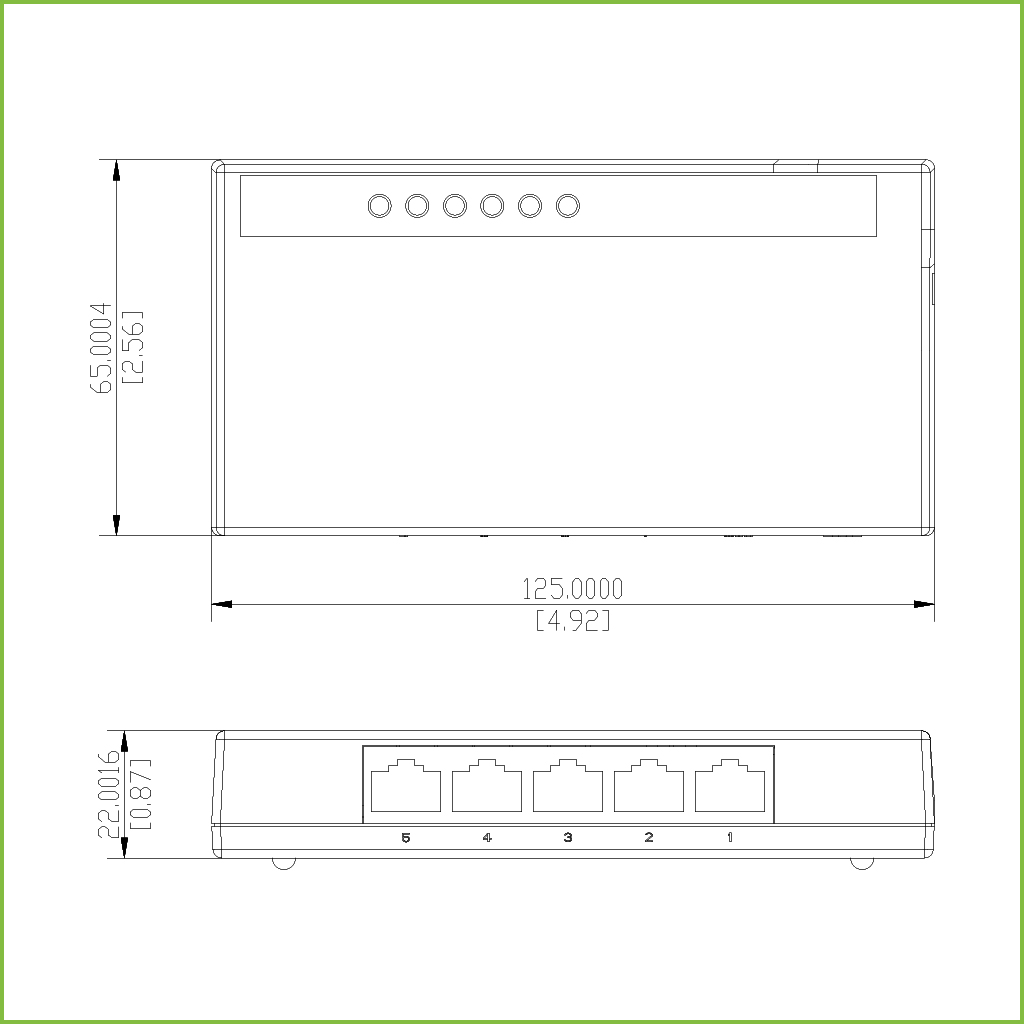 Switch 5 puertos Gigabit Layer2 24/7