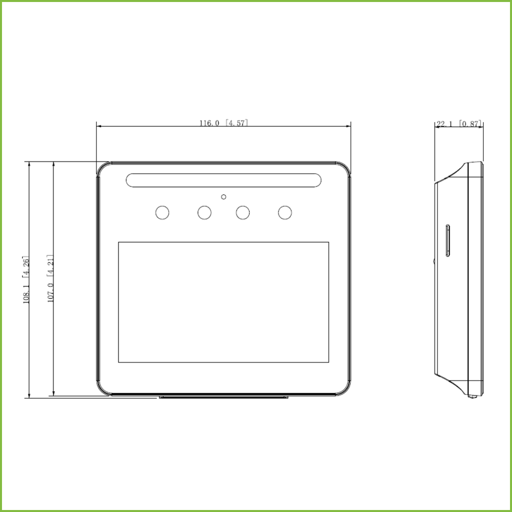 Lector Autónomo LCD 4.3" táctil de Reconocimiento Facial+PIN+Tarjeta