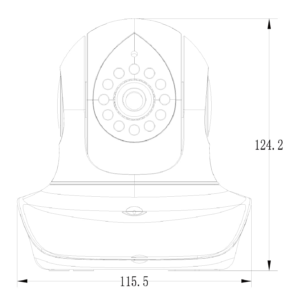 Cámara IP PnV 1080P Pan/Tilt con IR