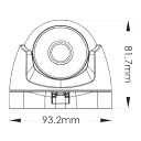 Camera-AHD Pro Series, domo de metal, IR (2pcs Array), lente de 2.8mm, 1 / 3Sensor, 2.0MP, blanco