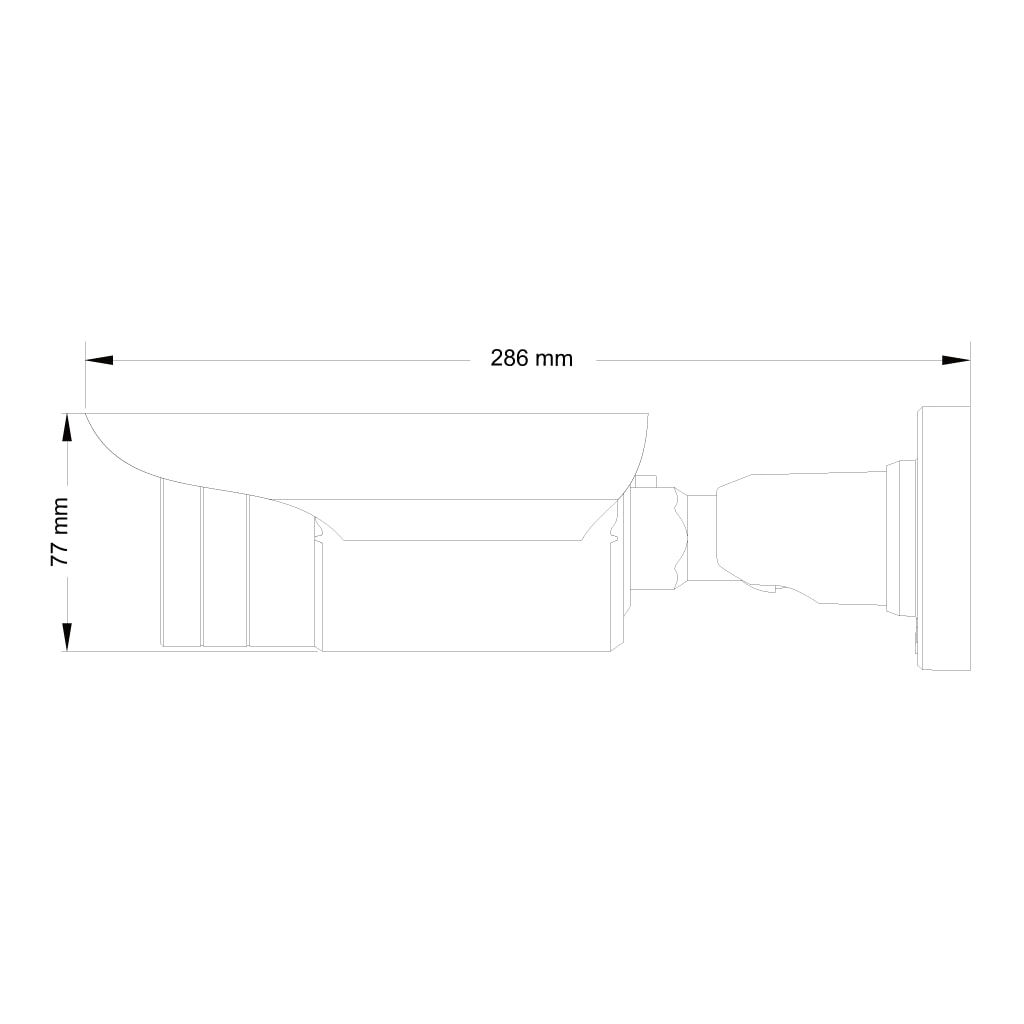 Camera-AHD Pro Series, Bullet IR, 40M (4pcs Array), lente de 2.8-12mm, 1/3 Sensor 2.0MP, blanco