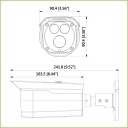 Tubular HDCVI 4EN1 2M 1080P DN ICR IR80m 3.6mm IP67