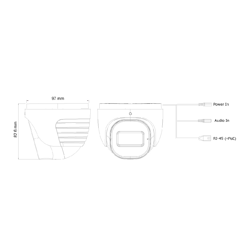 Cámara IP 8M Domo de lente fija 2.8mm IR20M