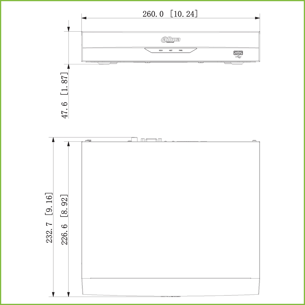 NVR 8ch 200Mbps H265 HDMI 8PoE 1HDD AI