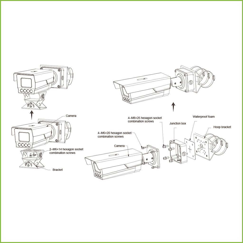 Tubular IP ANPR H265 4MP 4IR850nm 10-40VFM IP67 PoE AUDIO E/S AI