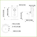 Cubo IP H265 2MP DN IR10m 2.8mm PIR Audio SD E/S MIC