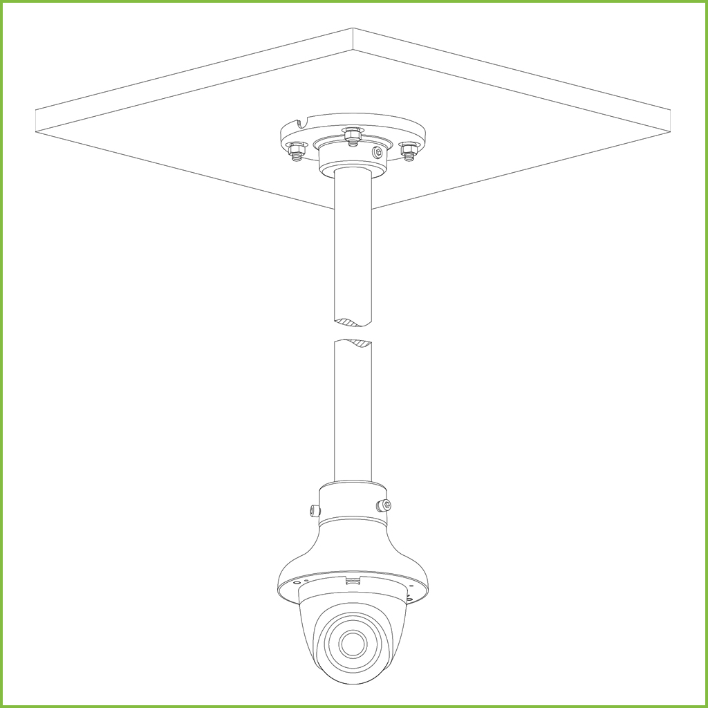 Adaptador de montura para HDBWxxExx, HDBWxxRxx, HDWxxTLxx, HDWxxLxx