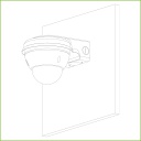 Soporte para montaje en pared para Domos HDBWxxExx y HDBWxxHxx