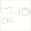 Tubular IP H265 AI 8M 4K DN WDR Starlight IVS SMD IR30m 3.6mm IP67 PoE AUDIO MIC E/S