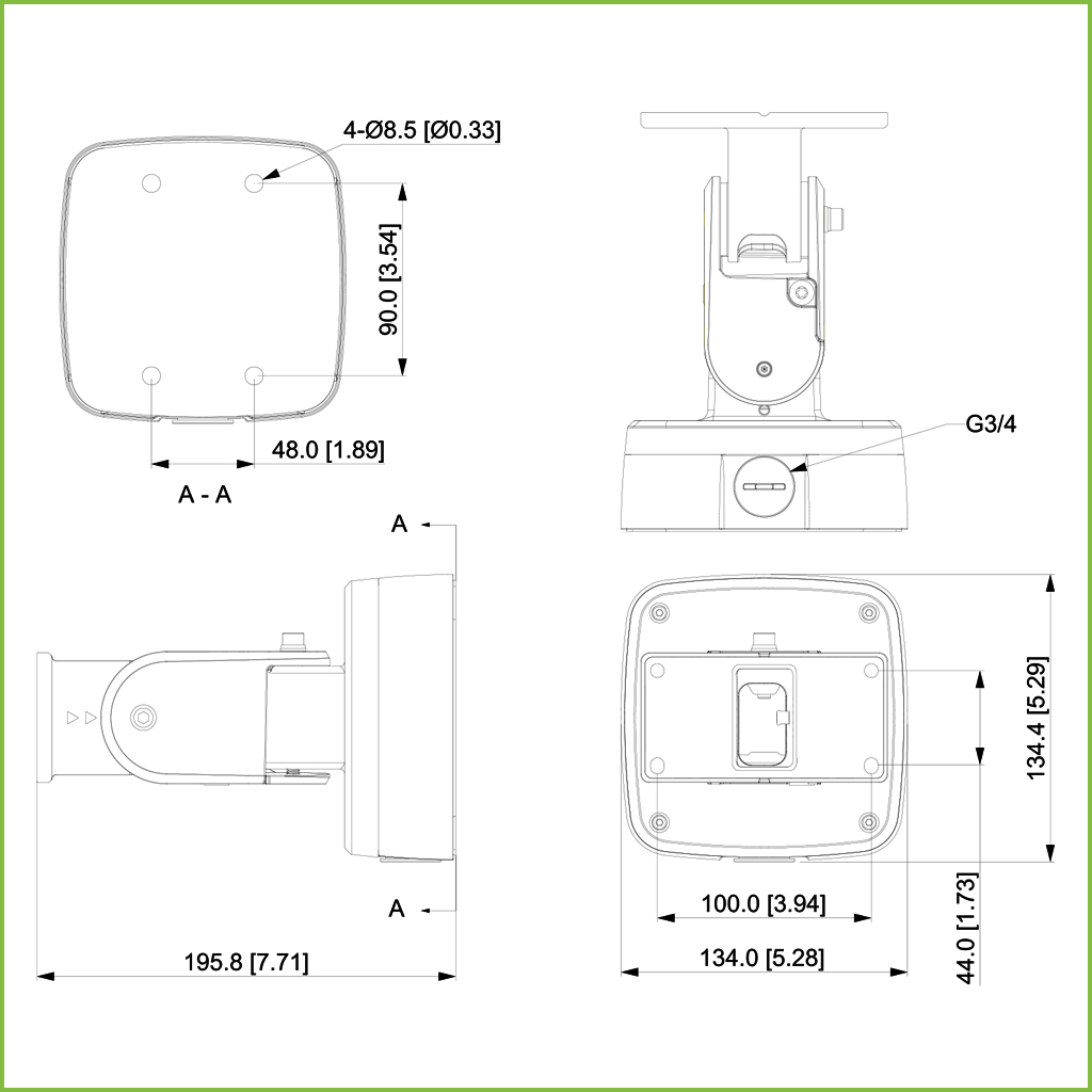 Soporte para radar Series PFR4K-E y PFR4K-D