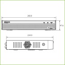NVR 16ch 80Mbps H265 HDMI 1HDD