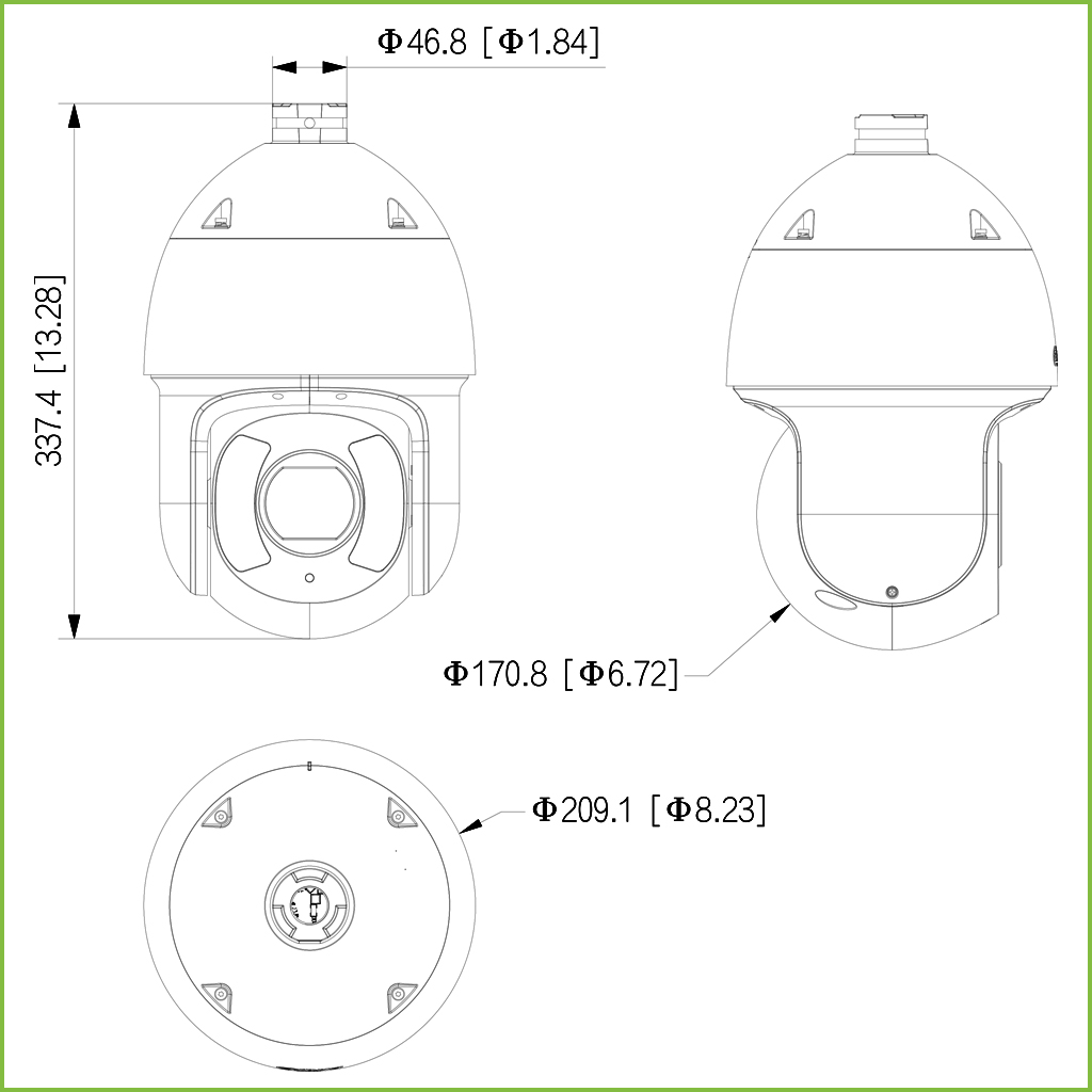 Domo PTZ IP AI 2M DN WDR Starlight IVS IR250m 45X IP67 IK10 PoE+ AUDIO E/S