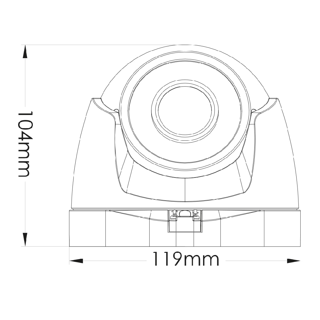 Cámara AHD 4EN1 5MP Domo de lente varifocal motorizada 2.8-12mm IR25M