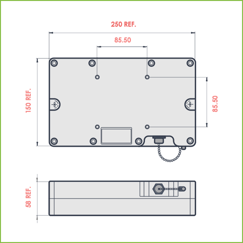 [SR-250] Radar direccional H120º V30º 250m (resolución 1m) 5GHz IP67