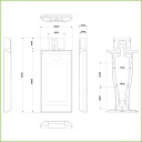 Lector Autónomo LCD táctil de Reconocimiento Facial+PIN+Tarjeta y Temperatura corporal