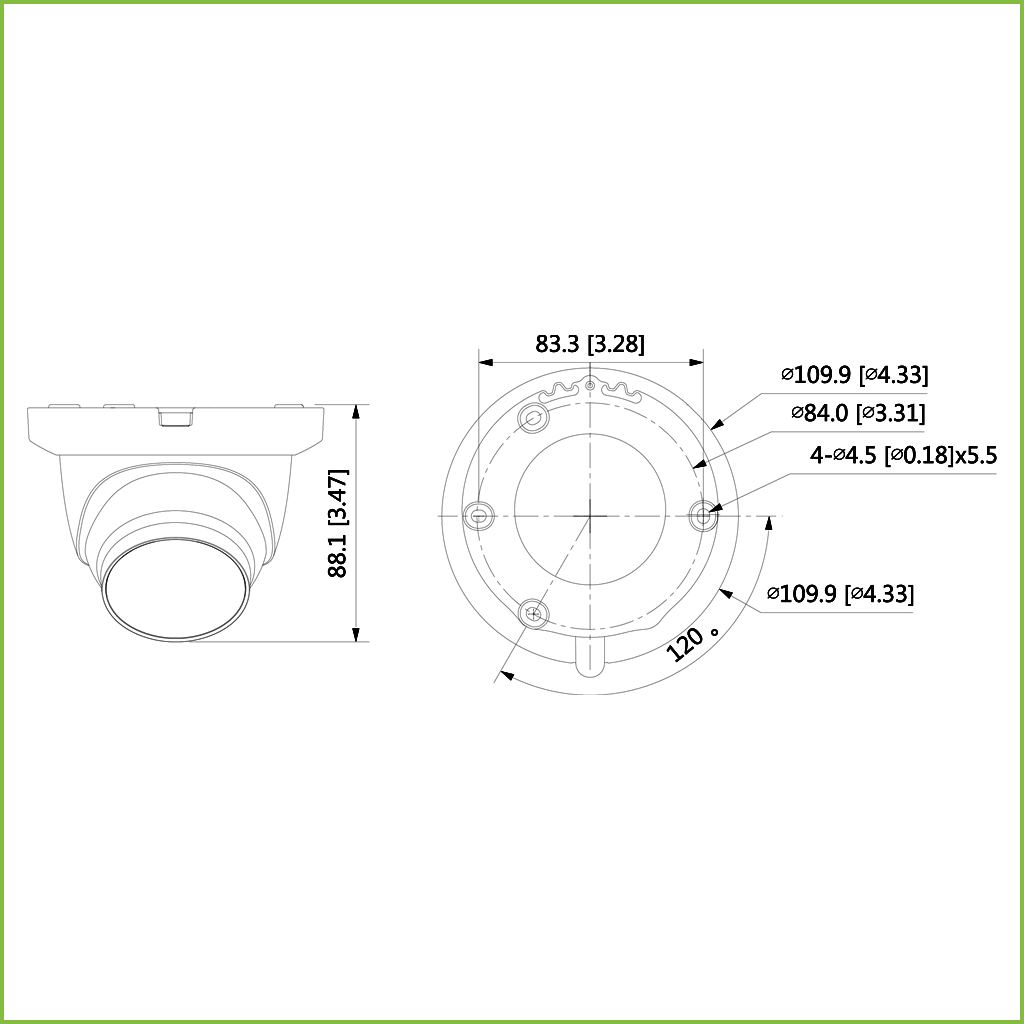 Domo HDCVI 4EN1 5M DN DWDR IR30m 2.8mm IP67 Quick-to-install