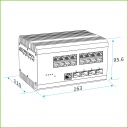 Switch Industrial Fast-Ring PoE 16 puertos Gigabit + 4 Uplink 10G SFP 360W 802.3af/at 6KV - Layer 3