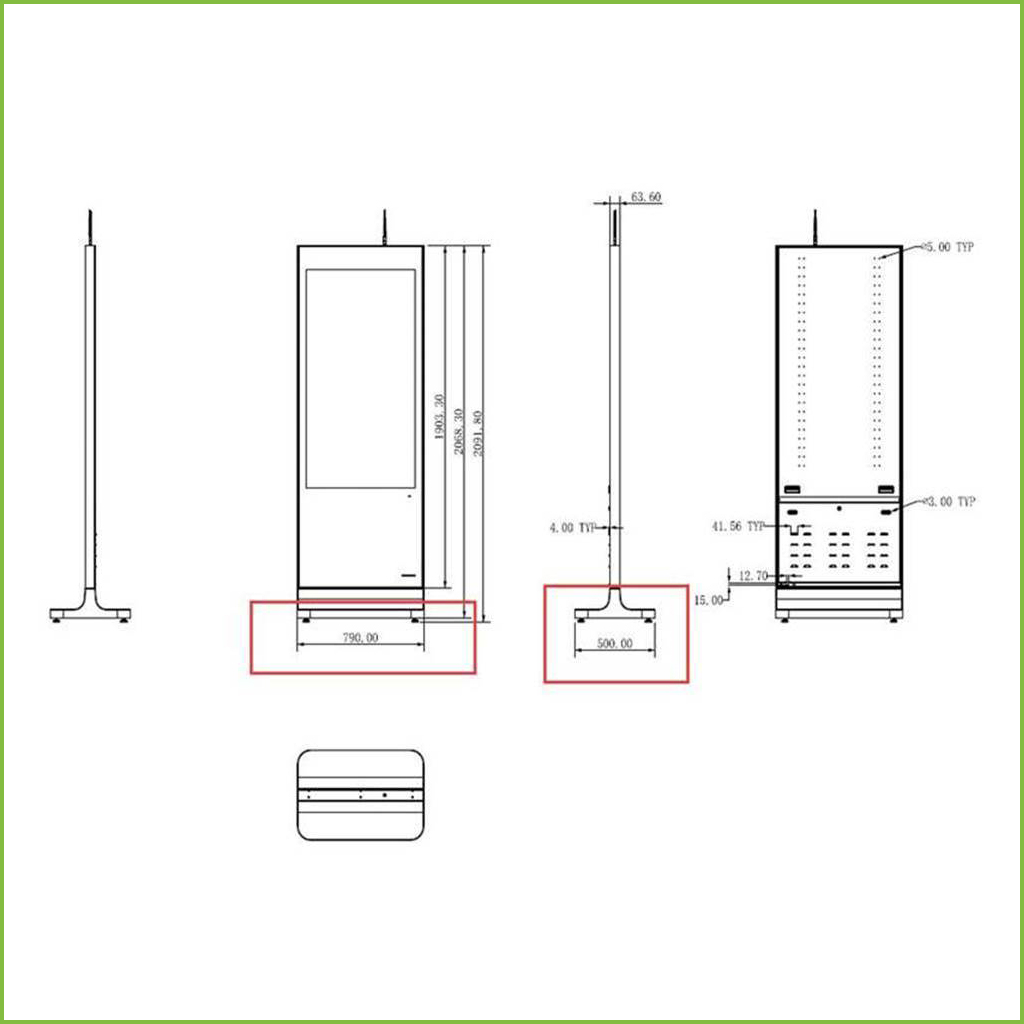 Pedestal para montaje vertical de LDV55-SAI200