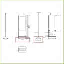 Pedestal para montaje vertical de LDV55-SAI200