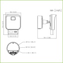Radar de seguridad de 60m con cámara de 4MP IR35m + LED LUZ BLANCA IP66 PoE AUDIO E/S
