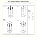 Báculo desmontable de 3,5m de altura en acero galvanizado de color negro con soporte para cámara y speed dome