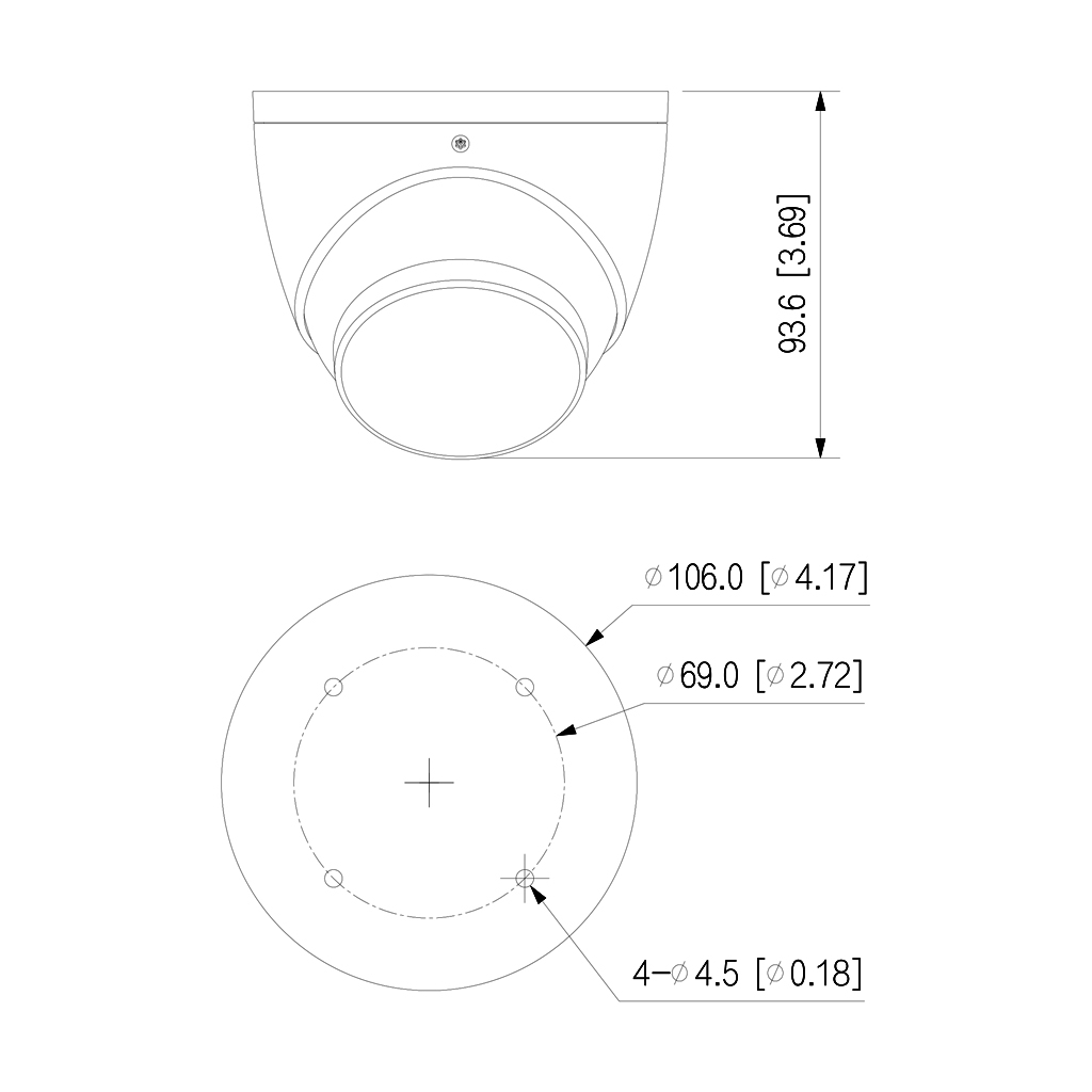 Domo HDCVI 4EN1 2M 1080P FULL COLOR WDR Starlight LED40m 3.6mm IP67