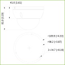 Domo HDCVI 4EN1 2M 1080P DN ICR IR30m 0Lux 2.8 IP67 IK10