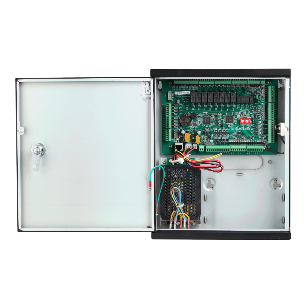 Controladora 8 Puertas / 1 Dirección en Caja Metálica IP Wiegand RS-485