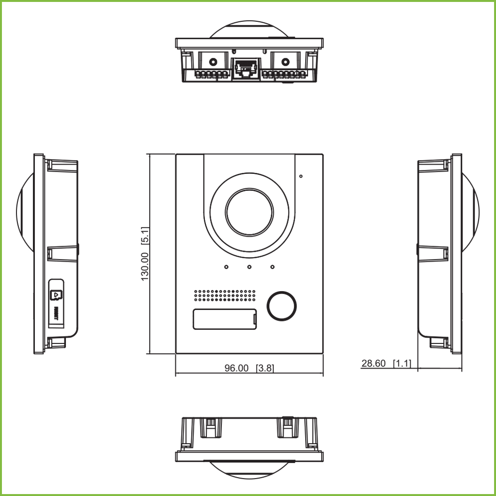 Kit Videoportero IP exterior para Insertar + monitor interior 