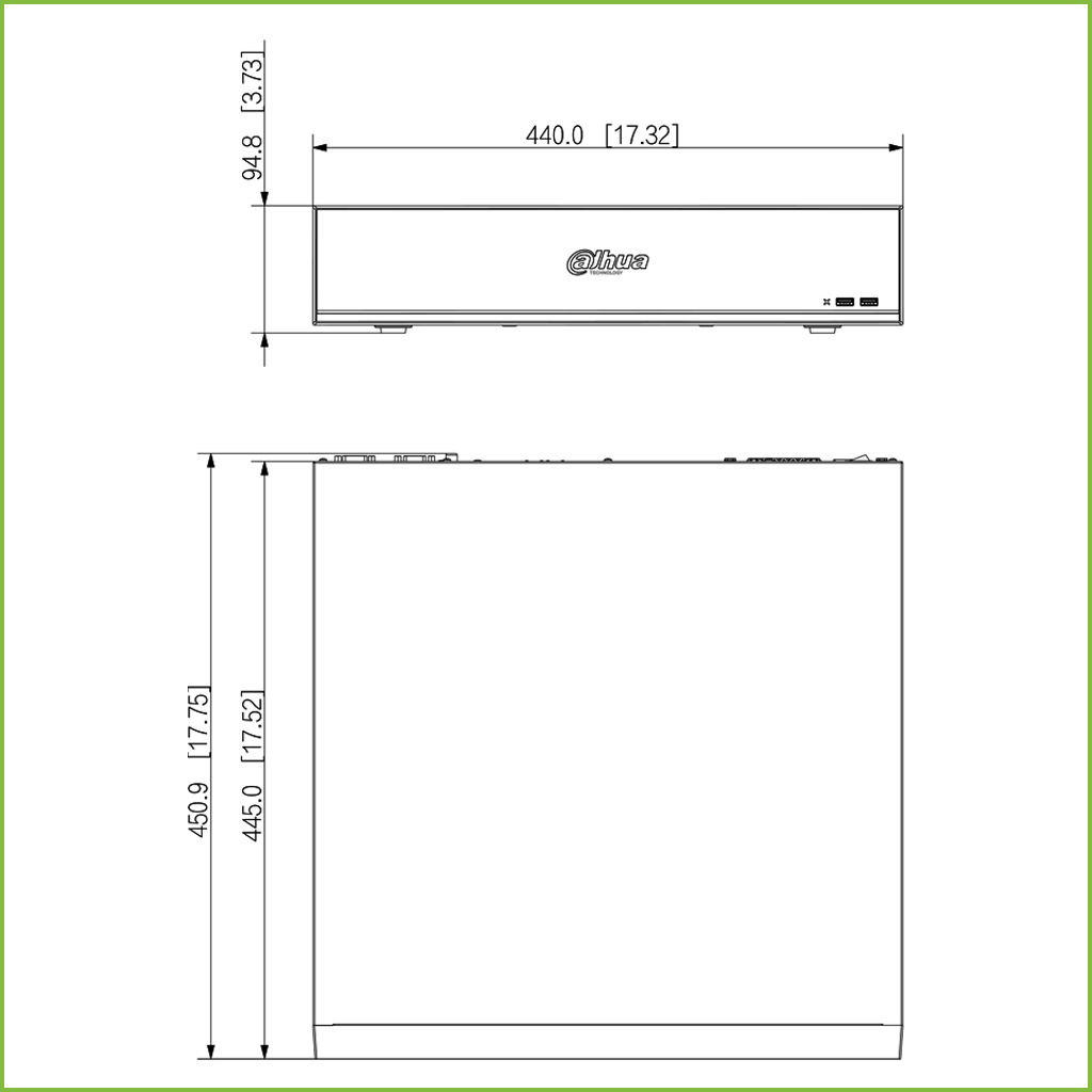 NVR 64ch 320Mbps 4K H265 2xHDMI 8HDD E/S AI