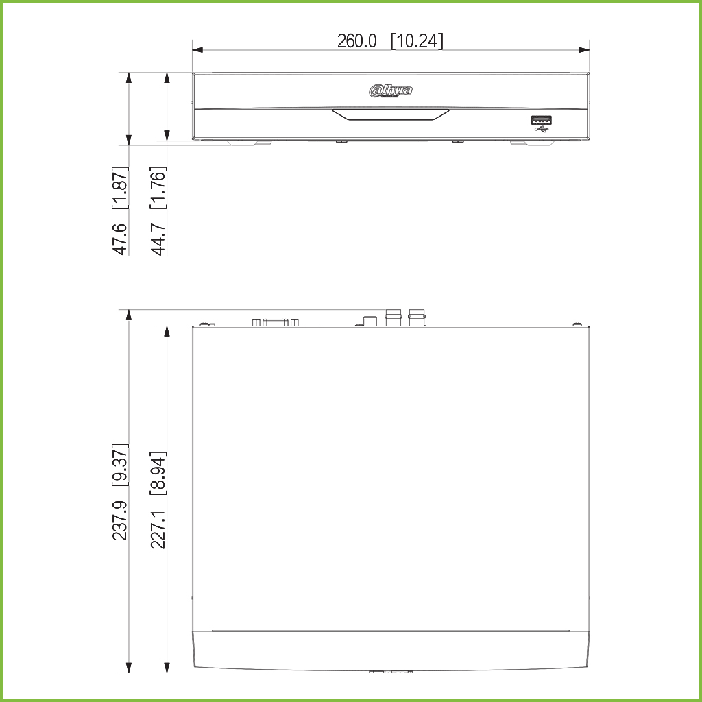 DVR 5EN1 H265 4ch 1080N/720P@12ips +1IP 2MP 1HDMI 1HDD AI