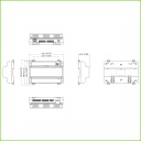 Controladora 2 Puertas / 1 Dirección para Carril DIN IP Wiegand RS-485