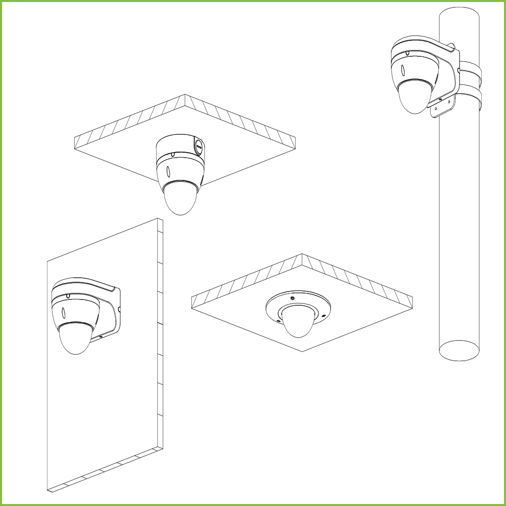 Domo PTZ IP 4M DN WDR 4X 3D IK10 IP66 PoE 