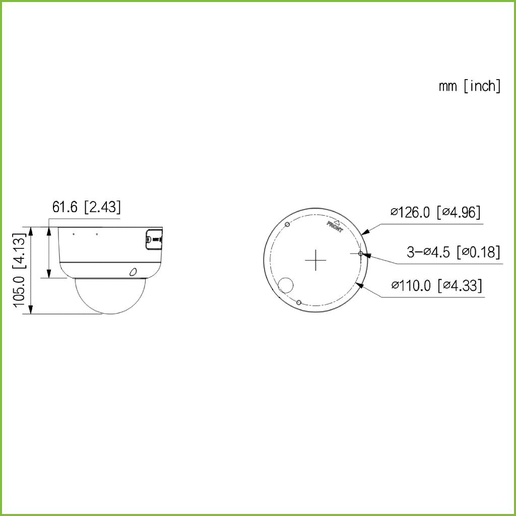 Domo IP H265 4M FULL COLOR WDR 140dB Starlight LED40m 2.7-12VFM IK10 IP67 ePoE AUDIO MIC E/S AI