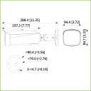 Tubular IP TiOC H265 4M WDR IVS SMD Iluminación Dual LED30m/IR30m 2.8mm IP67 PoE MIC AUDIO E/S AI