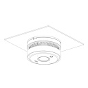 Cámara circular IP 5M DN WDR90dB 3DNR IR20m 2.0mm AUDIO MIC E/S con detección de humo e incendio AI