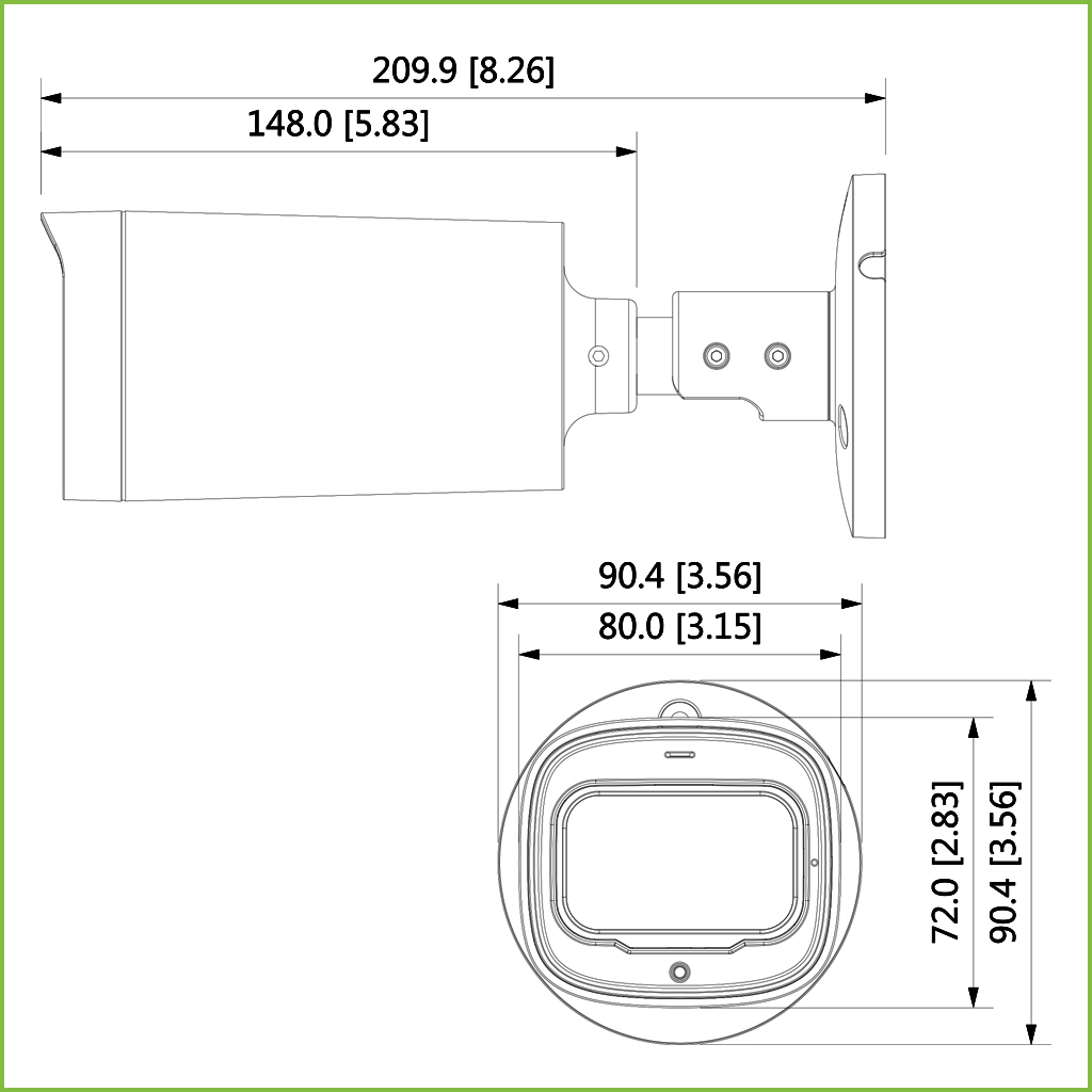 Tubular HDCVI 4EN1 4K DN WDR IR60m 2.7-13.5VFM IP67