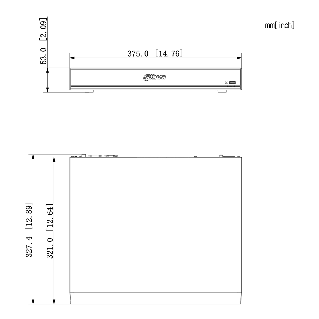 NVR 16ch 320Mbps H265 HDMI 16PoE (8ePoE/EoC) 2HDD E/S AI