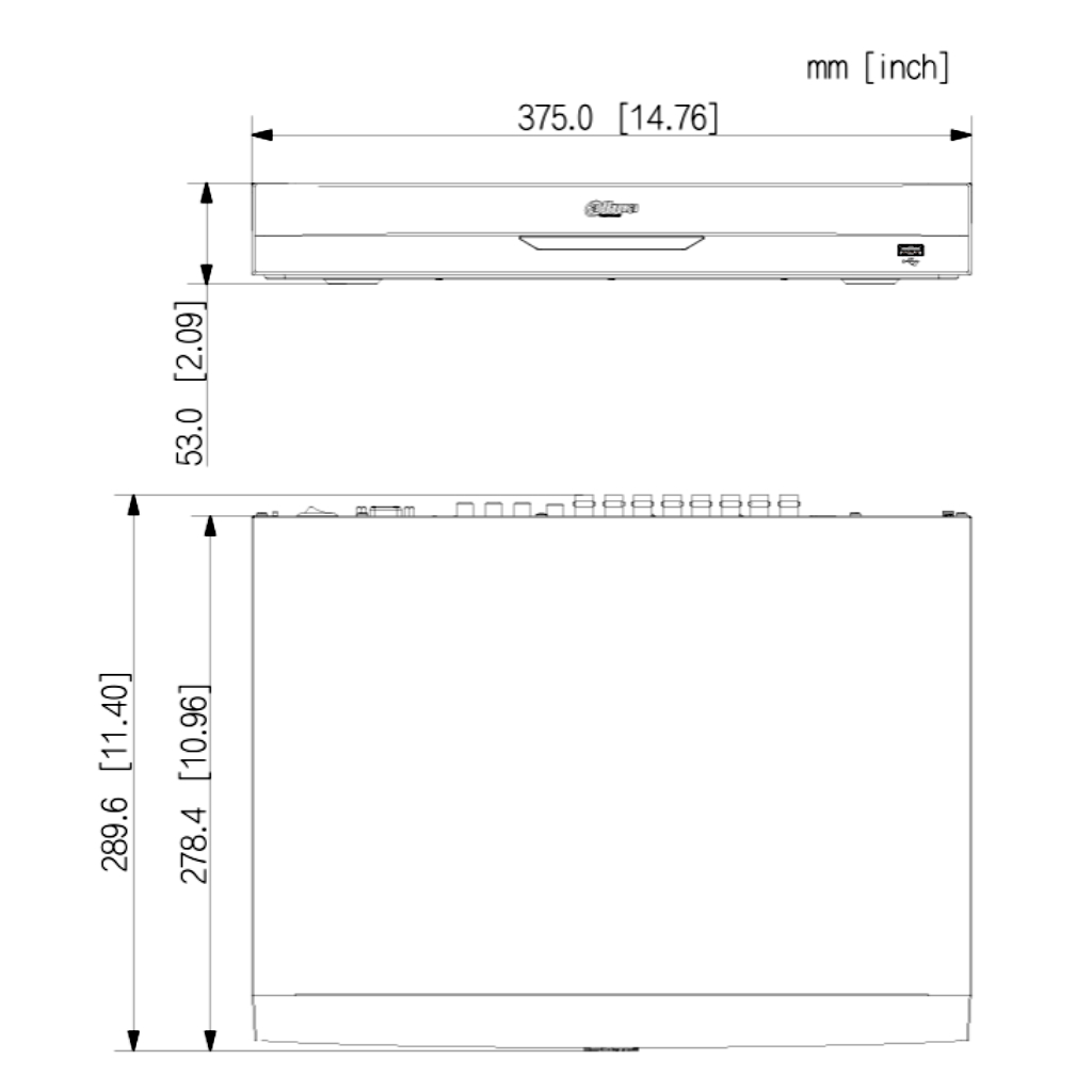 DVR 5EN1 H265 16ch 5M-N/1080P@8ips +8IP 6MP 1HDMI 2HDD E/S AI